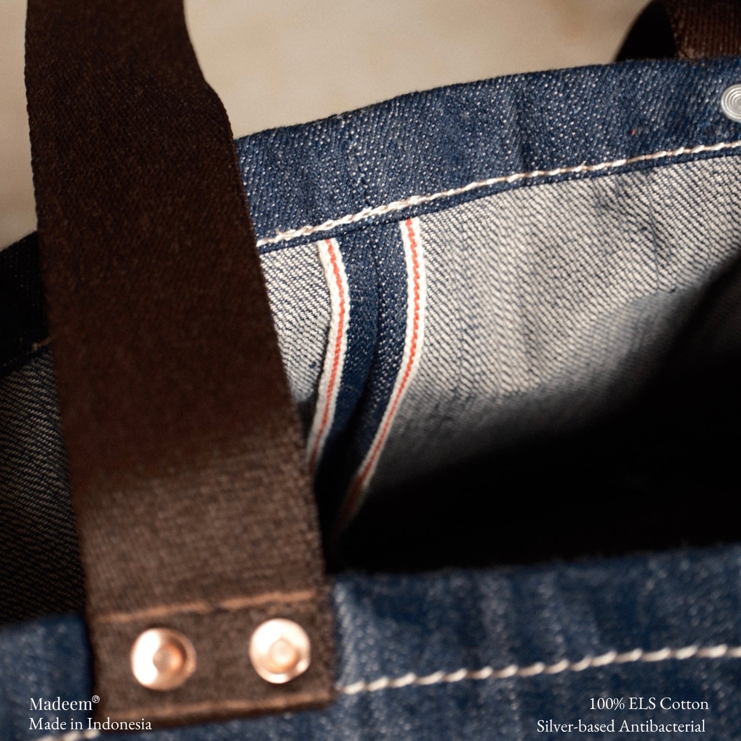 Indigo Blue Heavy Weight Denim - Tote Bag