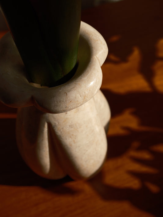 Kelopak Sculptural Marble Vase