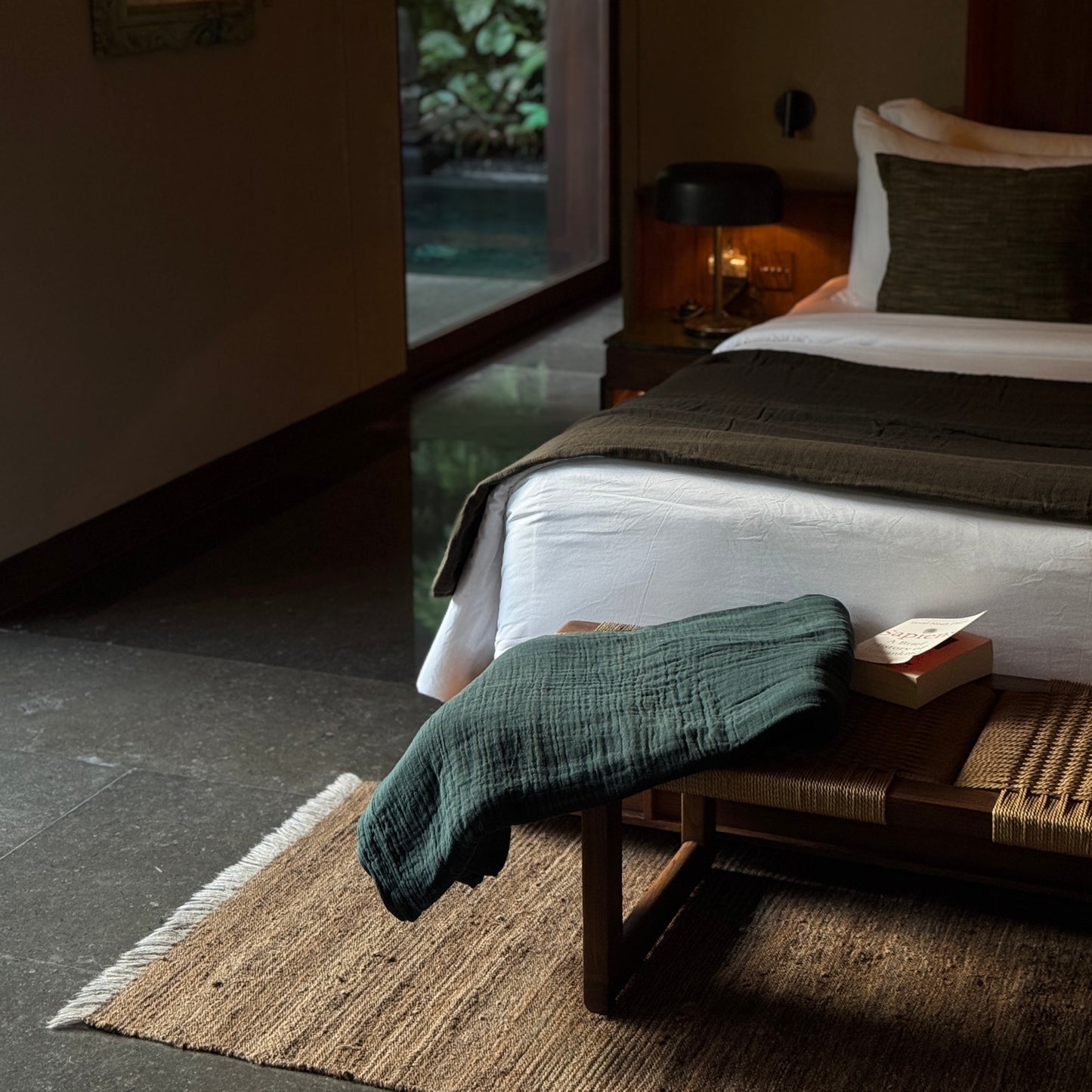 Multilayered ELS Cotton Gauze Blanket - Natural Indigofera Plant Based Coloring