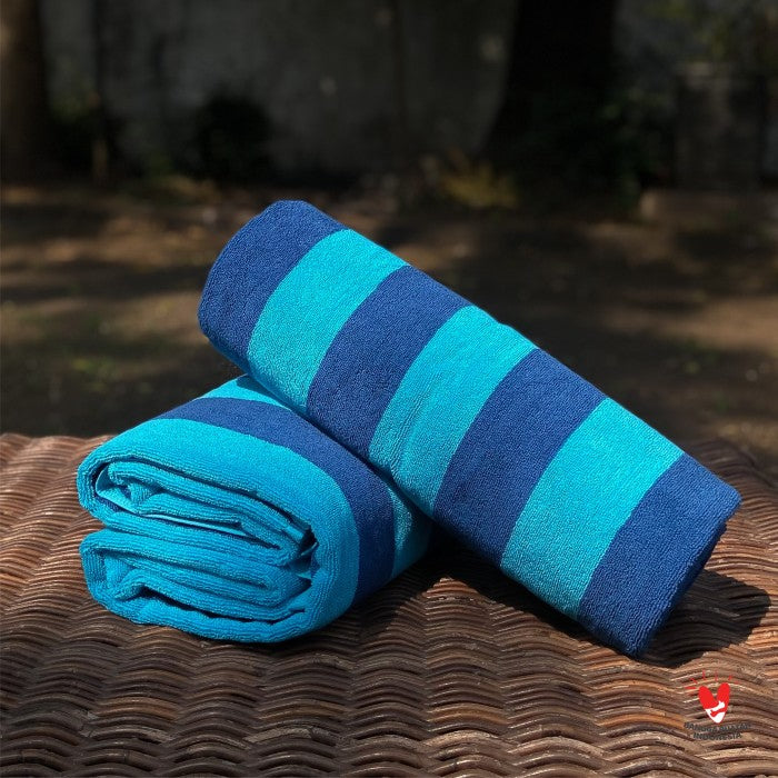 Pool Towel (Blue-Turquoise) - 100% ELS Cotton