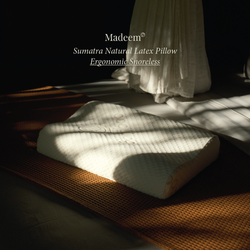 100% Natural Latex Pillow - Ergonomic Snoreless