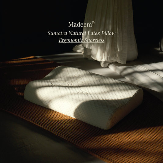 100% Natural Latex Pillow - Ergonomic Snoreless