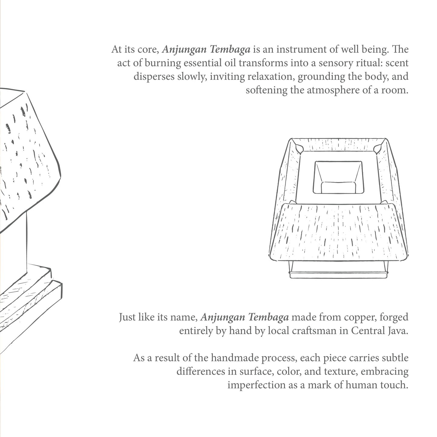 Anjungan Tembaga -  Essential Oil Burner & Candle Holder
