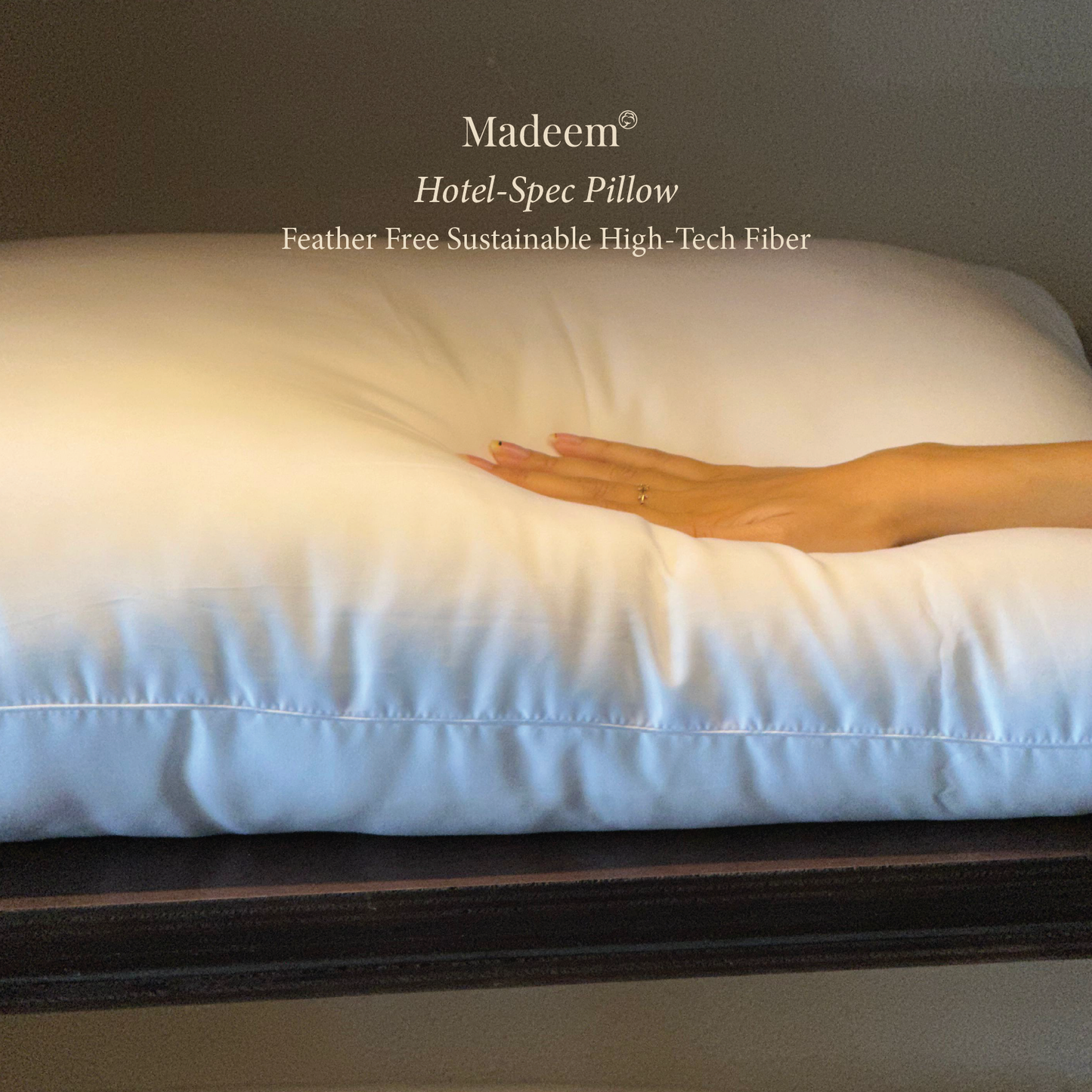 Hotel-Spec Luxury Pillow – Feather Free Sustainable High-Tech Fiber (1100g)