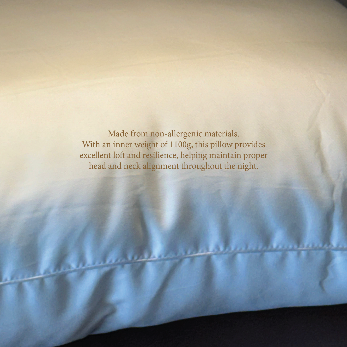 Hotel-Spec Luxury Pillow – Feather Free Sustainable High-Tech Fiber (1100g)