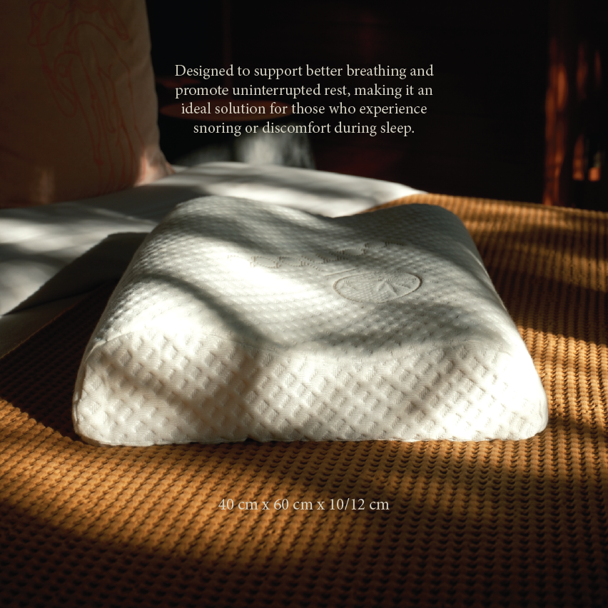 100% Natural Latex Pillow - Ergonomic Snoreless